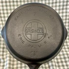 RESTORED Griswold Erie EPU Cast Iron 7 Skillet Large Block Logo 701 B SEASONED