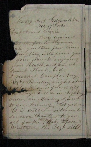 CIVIL WAR FORT HELL, VIRGINIA 48TH PENNSYLVANIA SOLDIER LETTER