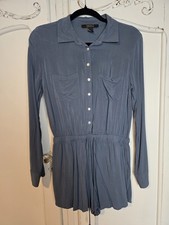 Blue Boho Long Sleeve Jumpsuit