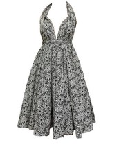 JEAN PAUL GAULTIER for Target Eyelet Daisy Halter DRESS 100% Cotton. Tulle SZ 1