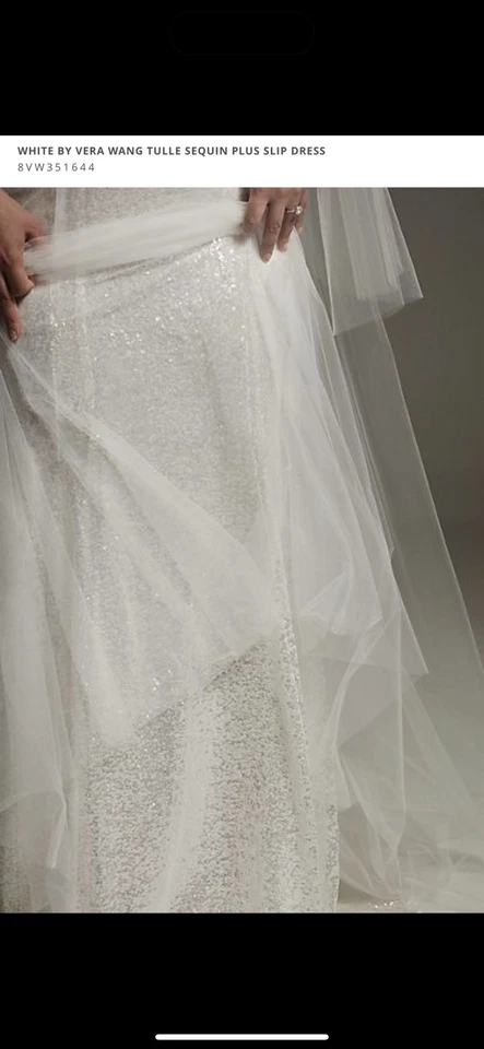 Vera Wang - NEW WITH TAGS- Wedding dress Tulle  Sequin Plus Slip - SiZE 22 - Image 2 of 4