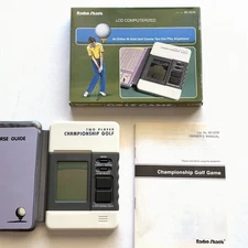 Vintage RADIO SHACK LCD CHAMPIONSHIP GOLF Handheld Video Game, Manual, Works