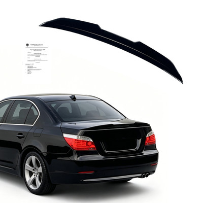 Heckspoiler Spoilerlippe SCHWARZ GLANZ mit ABE für BMW 5er E60 2004-10