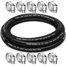 Housun Fuel Line 38 Inch Id Hose 10ft 38 Id 10ft 10 Clamps Black
