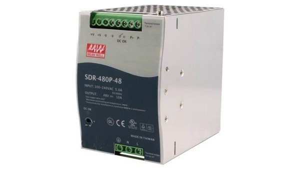 5907998713521 Zasilacz Impulsowy, Na Szynę Din, 480W, 10A, 48VDC, 90...264VAC SD-image