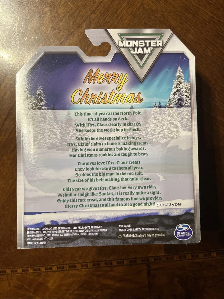 Monster Jam Navidad 2025 Edición Limitada 1:64 Mrs. Claus Exclusivo EN MANO Foto 2 de 2