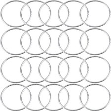 20Pcs Macrame Hoops Ring, 7 Inch Metal Craft Rings Hoops Silver Dream Catcher...