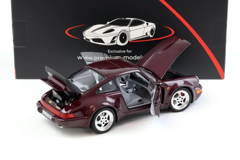 1:18 Norev Porsche 911 964 Turbo 3.6 Coupé 1993 Améthyst Métallique - Limité 999 - Photo 4/4