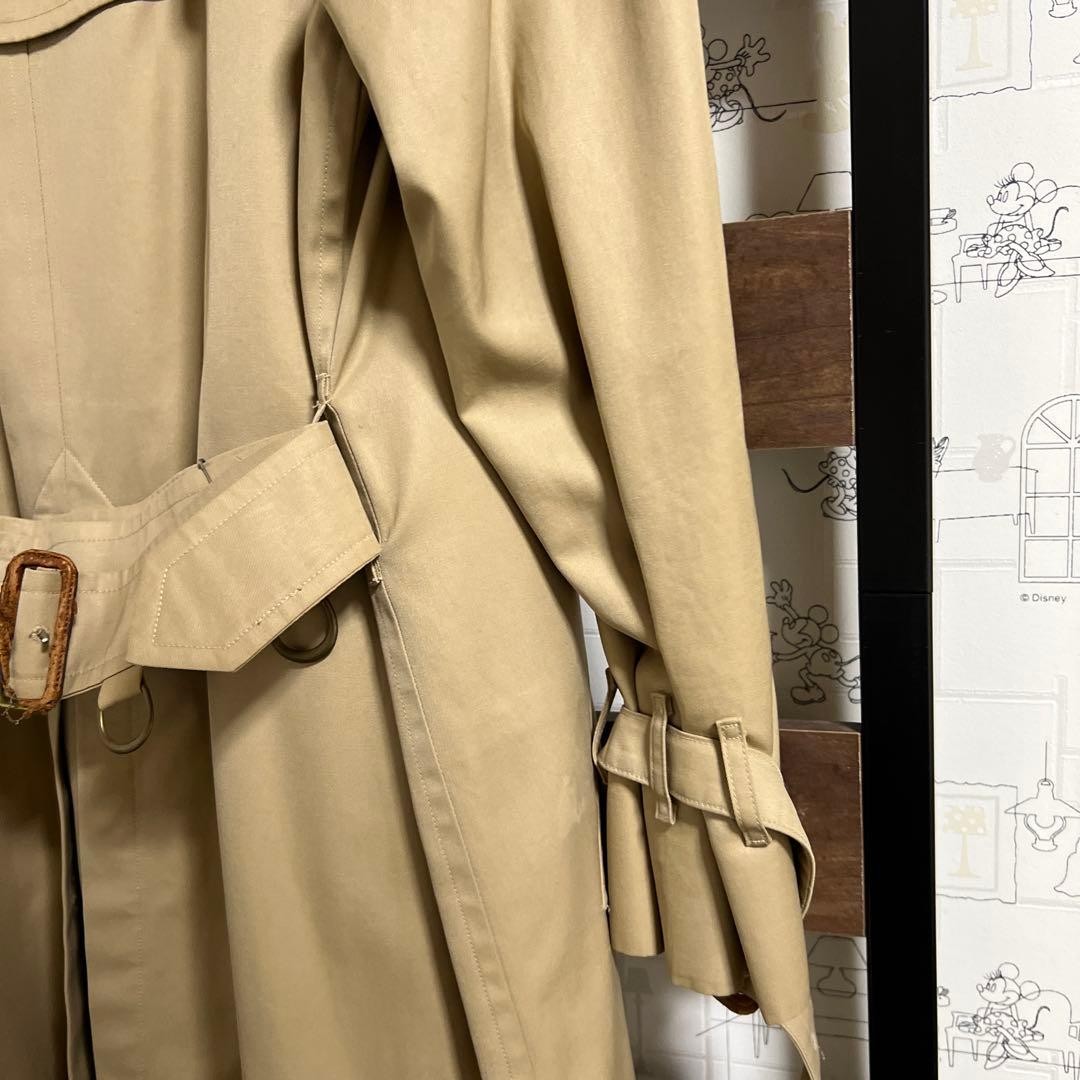 Burberry Trench Coat Beige Cotton With Check Pattern Size M For Women thumbnail 12
