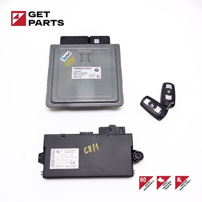 08-10 BMW E60 528 N52 MSV80 DME ECU COMPUTER CAS3 KEY SET KIT 12147583468 OEM