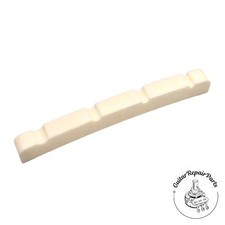 Slotted Bone Nut For Precision Bass, 7.25" Radius - Bleached Bone