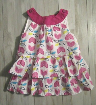 Dwell Studio for Target Girl's Sleeveless Pink Tulip Print Dress Size 6  Months | eBay