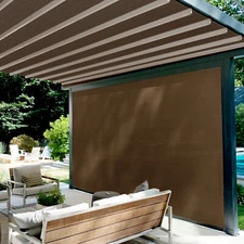 6ft Brown Sun Shade Fabric Roll Replaceable Canopy Pergola Multi-purpose Cloth