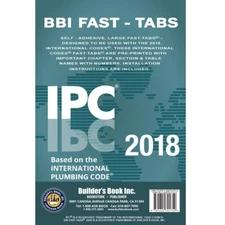 2018 International Plumbing Code (IPC) Fast Tabs NEW