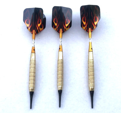 6 Dartpfeile Soft Darts je  18 gramm Darts 2 BA Gold Design + 50 Dart Spitzen