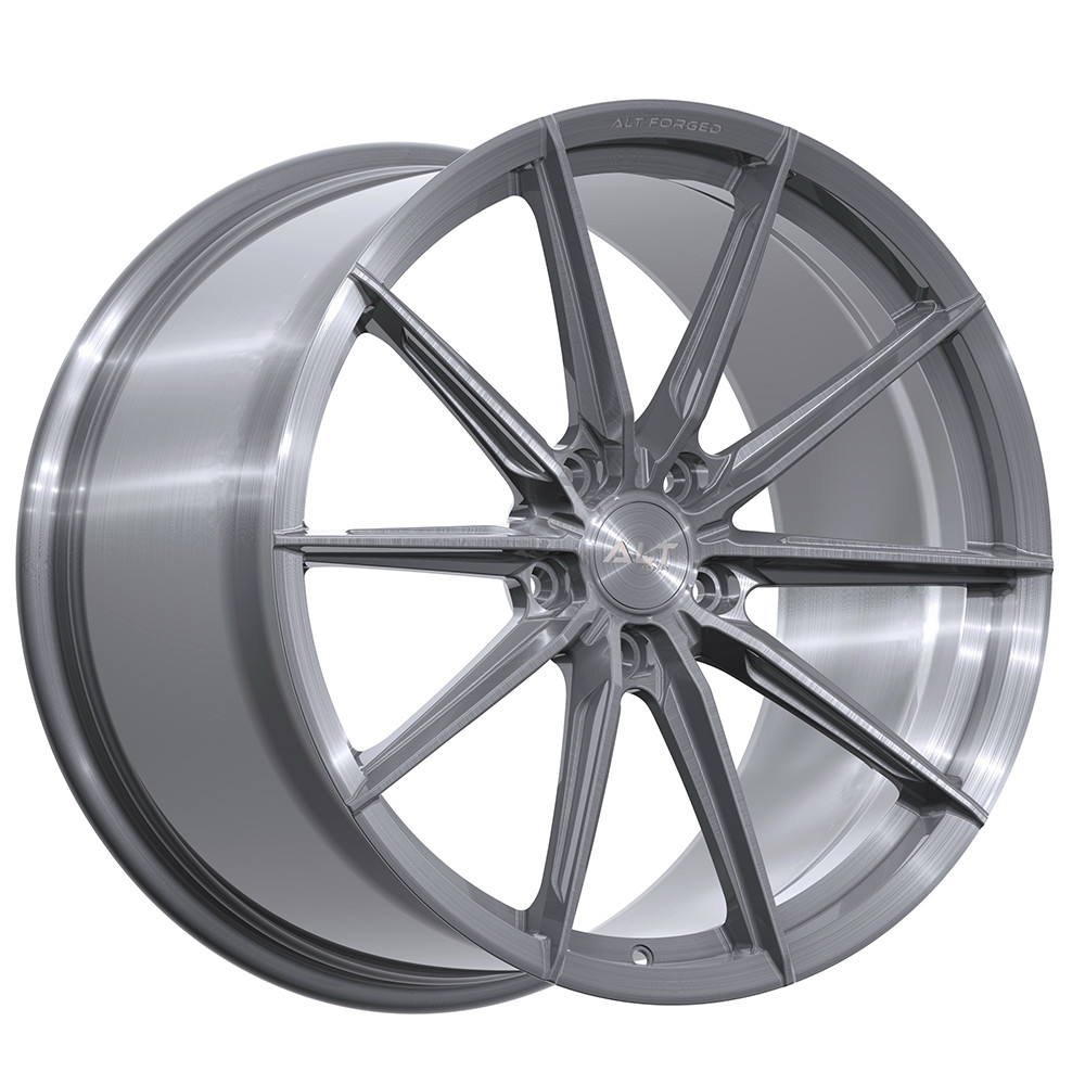 20" 21" ALT6 Forged Brushed Titanium Aluminum Wheels for Audi R8 2016–2025+