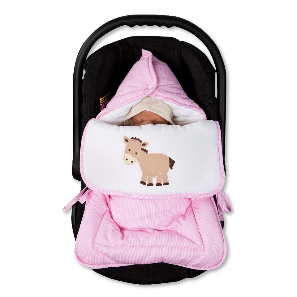 Schlafsack Kuschelsack Fußsack Prestij Rosa Babyschlafsack Esel Erstlingssack - Bild 2 von 3