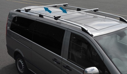 Cross Bars For Roof Rails To Fit Mercedes-Benz X-Class (2018+) 100KG Lockable - Foto 2 di 5