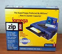 Factory Wrapped Iomega Zip Drive 250mb External Parallel Drive 10918 Factory Wrapped Iomega Zip Drive 250mb External Parallel Drive 10918