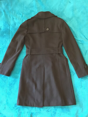 Kenneth Cole Reaction Women’s Wool Blend Belted Coat Black