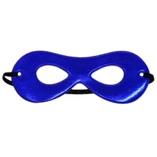 Child Shiny Blue Superhero Mask ~ KIDS HALLOWEEN COSTUME BIRTHDAY PARTY EYE MASK