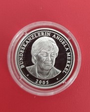 * Angela Merkel * German Chancellor * Silver Medal (925) 2005 * approx. 8g.-30 mm (Ci.1)