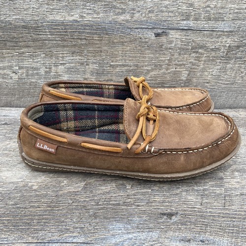 LL Bean Flannel Lined Slippers Men's 