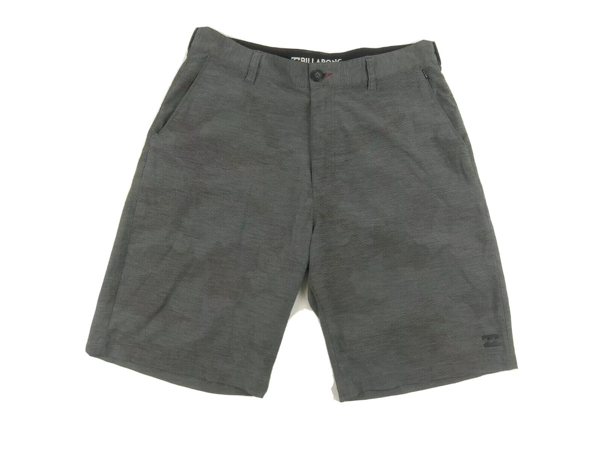 Billabong Submersibles Crossfire Mens Sz 30 Hybrid Gray Camo