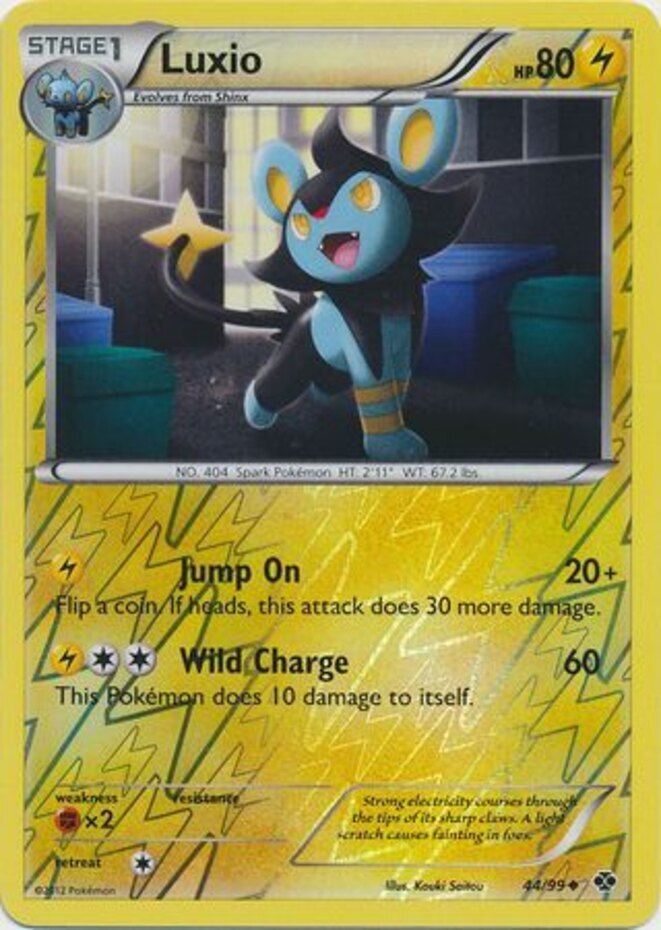 Luxio - 44/99 - Uncommon - Reverse Holo LP, English Pokemon Next Destinies