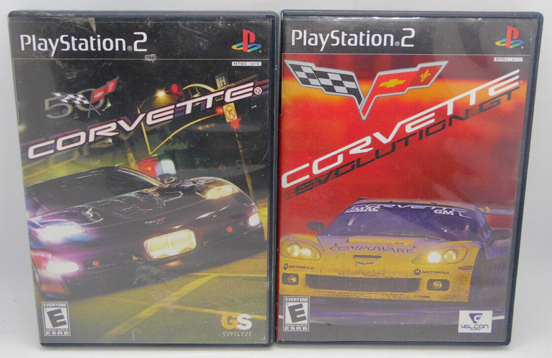 PS2 Complete ~ Corvette & Corvette Evolution GT (Playstation 2 Lot