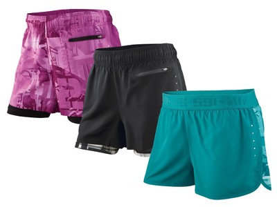 Crivit PRO Damen Pants Boxer Funktionsshorts Sport Shorts kurze Hose Laufhose