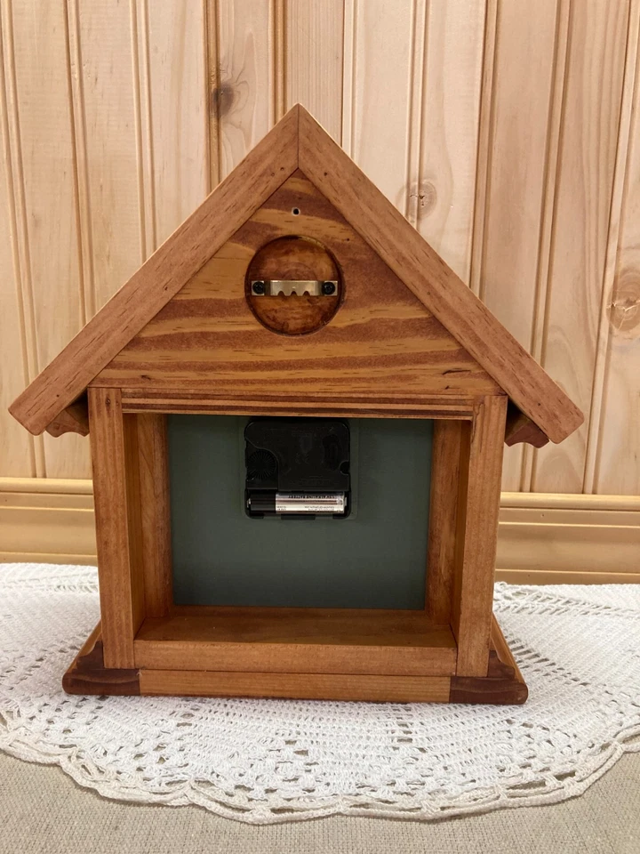 handmade wooden clocks desk one of a kind design free standing or hangs on wall - Image 3 of 4