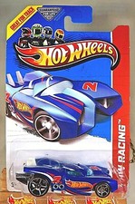 2013 Hot Wheels Treasure Hunt #101 HW Racing-Race Team PROTOTYPE H-24 Blue w/OH5