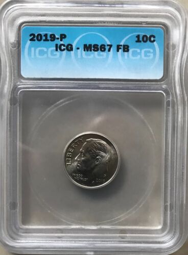 2019 P Roosevelt Dime ICG-MS67 FB - Picture 1 of 4