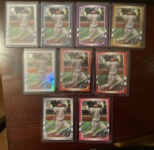 (9) Orlando Arcia 2021 Topps Series 1 #91 Rainbow Lot Pink Orange Red Ice Braves