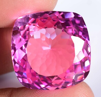 Flawless 51.65 Ct Natural Mogok Pink Ruby Cushion Cut Certified Loose Gemstone