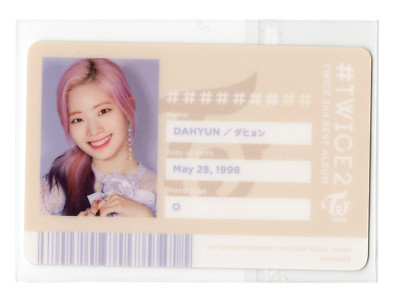 Twice Dahyun Photocard | #TWICE2 Japanese ID Card Hashtag Twice | eBay