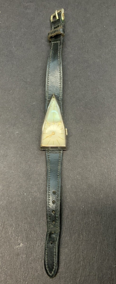 Vintage Rare Dumont watch triangle womens 17 jewels art deco  display picture 3