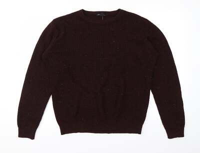 Cedar Wood State Herren lila Rundhals Baumwollmischung Pullover Größe M