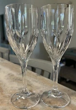2 Wine Glass Embrace clear Cut by Lenox 8 1/8"