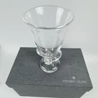 Steuben Glass Clear Crystal Vase Goblet Twist Stem 8.5” Signed Art Glass Boxed