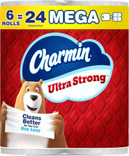 Ultra Strong Toilet Paper, 6 Mega = 24 Regula...