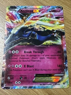 2014 Pokemon XY Base Set 97/146 Xerneas EX Lightly Played