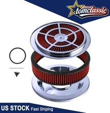 New 14x3 Black Round Washable Thru Air Cleaner With Chrome Lid For Sbc Bbc New 14x3 Black Round Washable Thru Air Cleaner With Chrome Lid For Sbc Bbc