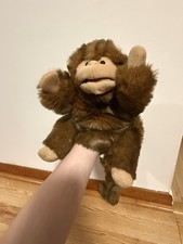 Folkmanis Puppet Furry Folk Monkey Hand Puppet 10" Stuffed Animal With 10  Tail