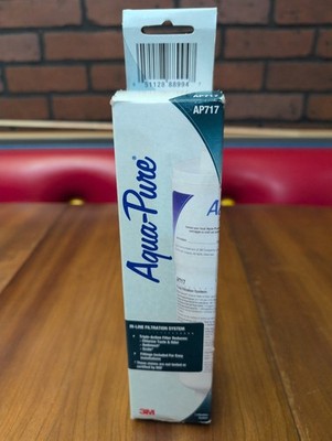 3M Aqua-Pure AP717 Inline Carbon Water Filter Triple Action NEW w/Fittings
