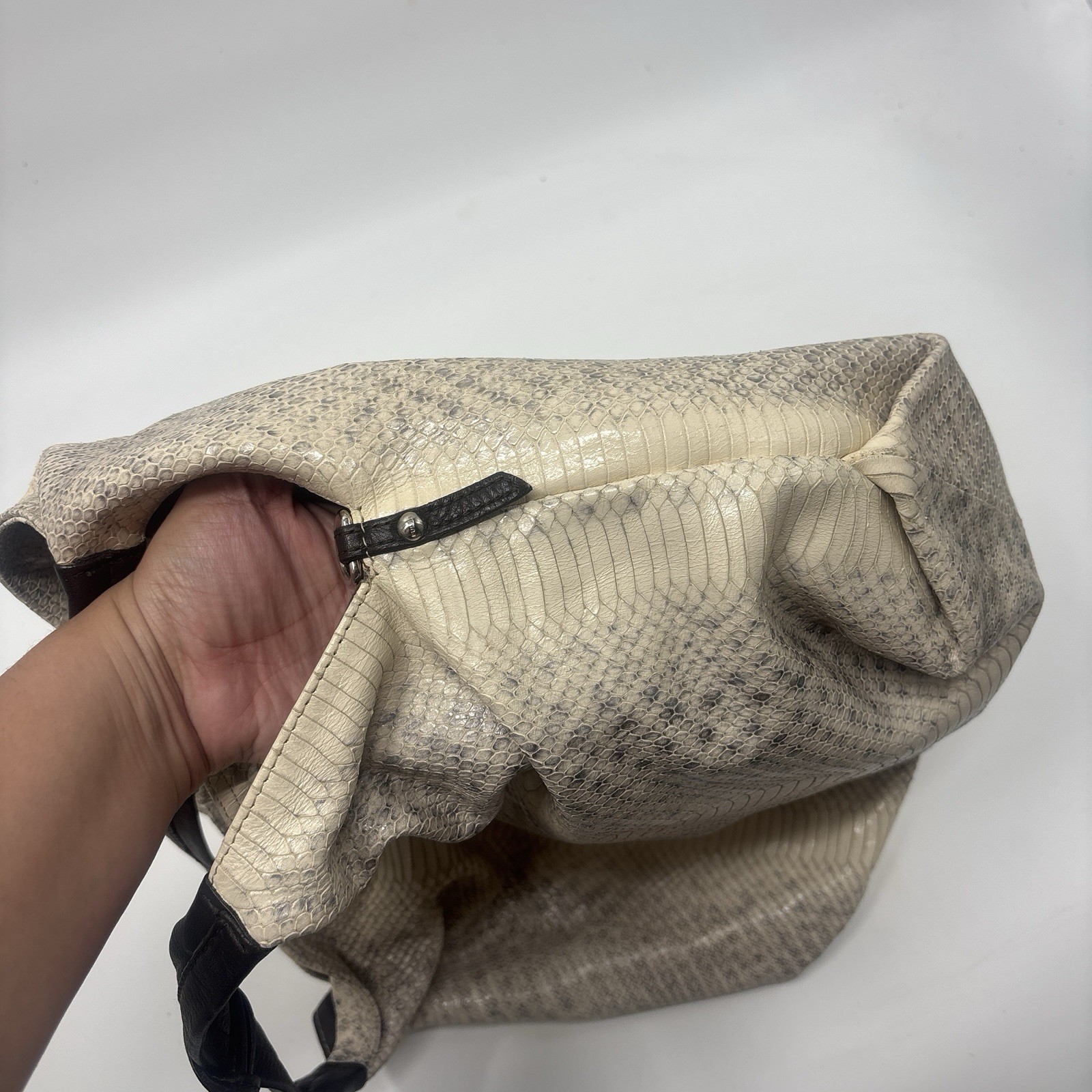 Furla Slouchy Python Snake Leather Hobo Bag. Read Description — image 6