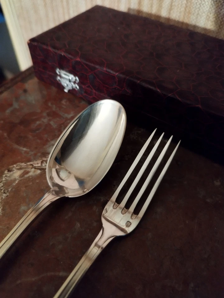 Couvert de Service à Entremet ART DECO en Argent Minerve 1er Titre - Photo 3/4