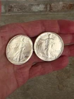 1994 AMERICAN SILVER EAGLE LOT OF 2--CRISPY SHARP BU