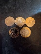 2 christmas 2 pound coins 3, 50p coin 